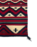 Navajo Contemporary Classic Child's Blanket with Cochineal, Indigo, and Vegetal Dyes, 48" x 31.5" (T90404A-1122-012) 1