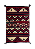 Navajo Contemporary Classic Child's Blanket with Cochineal, Indigo, and Vegetal Dyes, 48" x 31.5" (T90404A-1122-012) 2