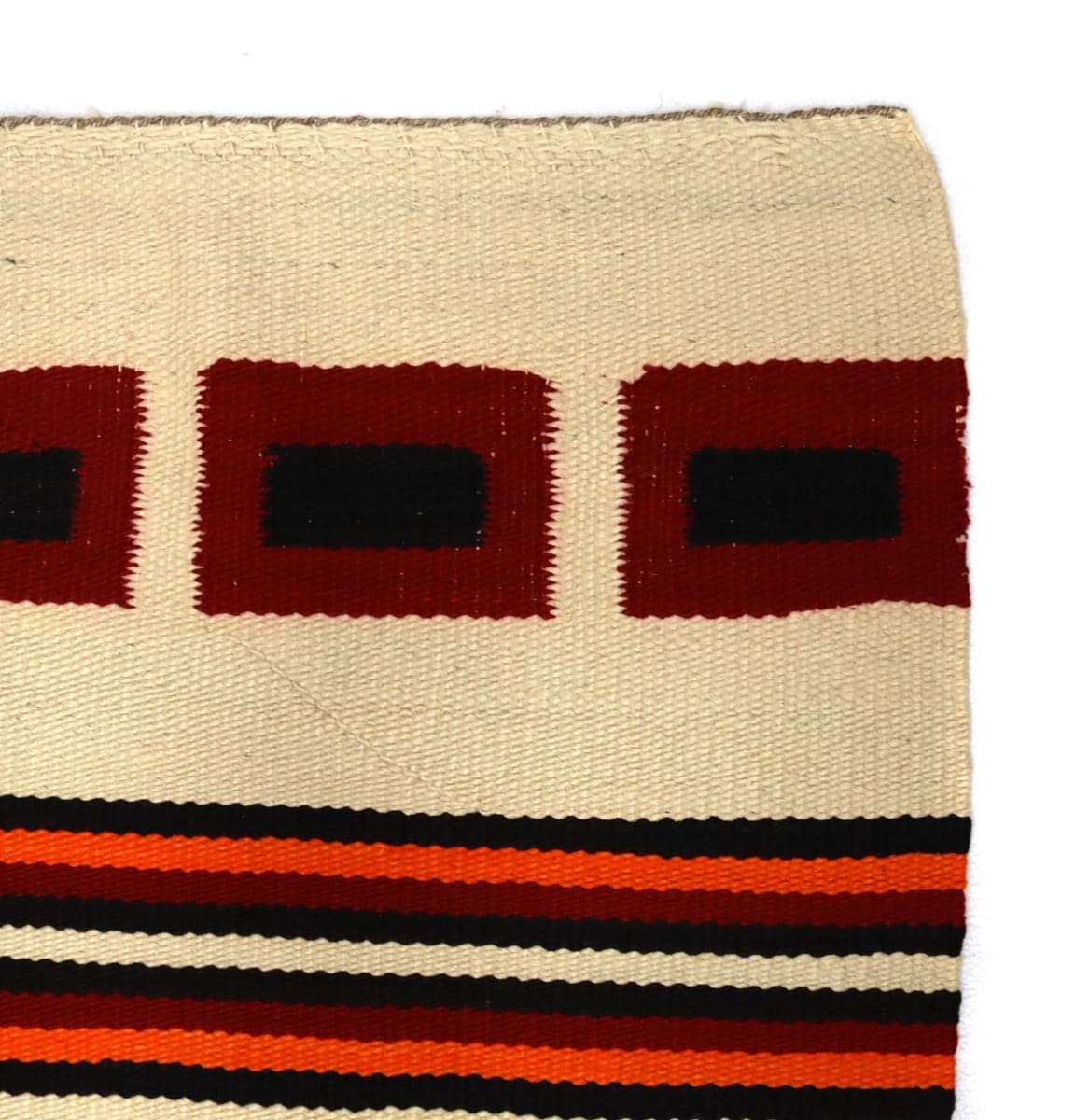 Navajo Banded Blanket c. 1900s, 58.5" x 36.5" (T90404A-1221-005) 2
