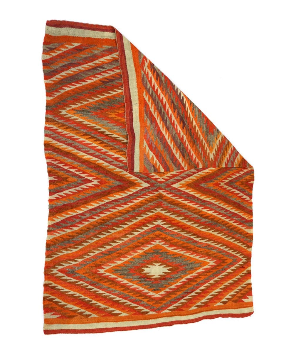 Navajo Transitional Eyedazzler Blanket c. 1890s, 88.75" x 63.75" (T90404A-1221-006) 2
