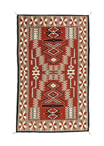 Navajo Crystal Storm Pattern Rug with Valero Stars c. 1960s, 114" x 72" (T90637A-0423-001)
