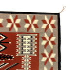 Navajo Crystal Storm Pattern Rug with Valero Stars c. 1960s, 114" x 72" (T90637A-0423-001)
 1