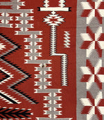Navajo Crystal Storm Pattern Rug with Valero Stars c. 1960s, 114" x 72" (T90637A-0423-001)
 2