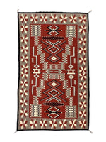 Navajo Crystal Storm Pattern Rug with Valero Stars c. 1960s, 114" x 72" (T90637A-0423-001)
 3