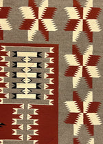Navajo Crystal Storm Pattern Rug with Valero Stars c. 1960s, 114" x 72" (T90637A-0423-001)
 4