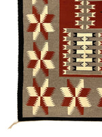 Navajo Crystal Storm Pattern Rug with Valero Stars c. 1960s, 114" x 72" (T90637A-0423-001)
 5
