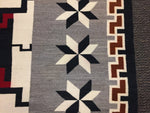 Large Navajo Crystal Storm Pattern Rug with Valero Stars, c. 1930s, 121" x 74.5" (T90799-0314-001)
