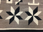 Large Navajo Crystal Storm Pattern Rug with Valero Stars, c. 1930s, 121" x 74.5" (T90799-0314-001)