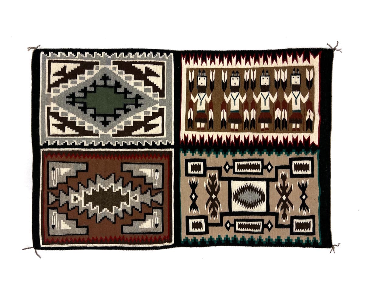 Navajo 4-in-1 Pictorial Rug c. 1980s, 59" x 41.5" (T91051-0122-020) 6
