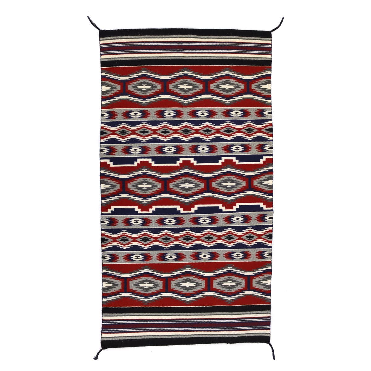 Navajo Contemporary Revival Blanket c. 1980-90s, 55.5" x 29" (T91051-0821-008)3