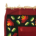 Mexican Blanket with Flower Designs c. 1950s, 81" x 53.5" (T91133A-0619-002)