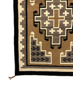 
Navajo Two Grey Hills Rug with Hand Spun Wool c. 1960s, 41.75" x 31.75" (T91256B-0223-001) 1