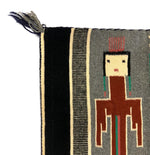 Navajo Pictorial Rug with Yei Figures and Cornstalks c. 1960-70s, 27" x 49.5" (T91660-1221-001) 1