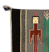 Navajo Pictorial Rug with Yei Figures and Cornstalks c. 1960-70s, 27" x 49.5" (T91660-1221-001) 5