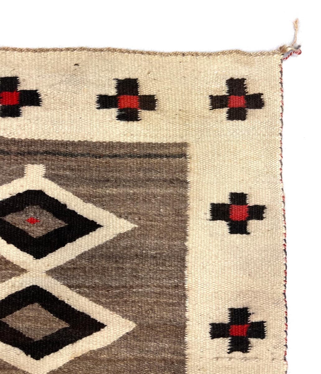 Navajo Crystal Rug with Cross Designs c. 1880-1893, 75.5" x 53.5" (T91654A-0422-005) 4