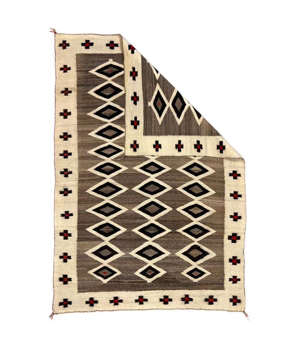 Navajo Crystal Rug with Cross Designs c. 1880-1893, 75.5" x 53.5" (T91654A-0422-005) 7
