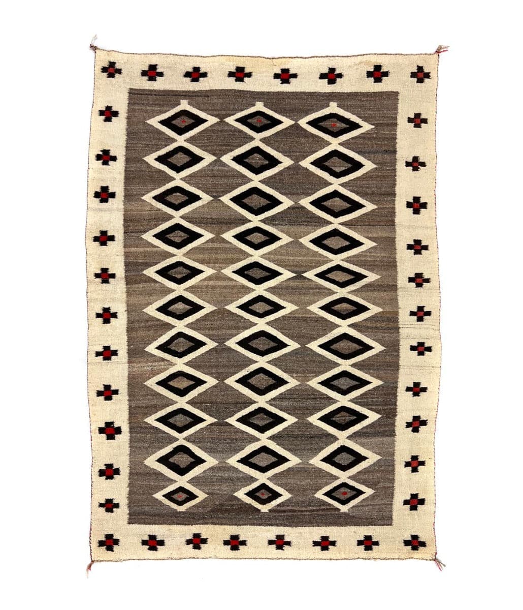 Navajo Crystal Rug with Cross Designs c. 1880-1893, 75.5" x 53.5" (T91654A-0422-005) 8
