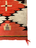 Navajo Transitional Blanket with Spider Woman Crosses c. 1890s, 89" x 60" (T91904D-0522-001) 4