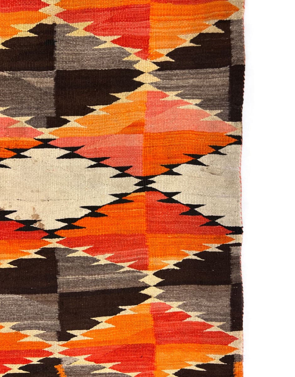 Navajo Transitional Blanket with Spider Woman Crosses c. 1890s, 89" x 60" (T91904D-0522-001) 8
