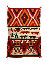 Navajo Transitional Pictorial Blanket c. 1890s, 73" x 51" (T91963-0123-001-A)