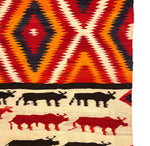 Navajo Transitional Pictorial Blanket c. 1890s, 73" x 51" (T91963-0123-001-A) 1