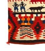 Navajo Transitional Pictorial Blanket c. 1890s, 73" x 51" (T91963-0123-001-A) 2