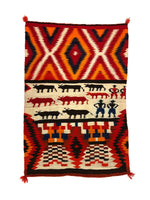 Navajo Transitional Pictorial Blanket c. 1890s, 73" x 51" (T91963-0123-001-A) 3
