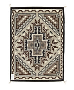 Mary H. Yazzie (d. 2020) - Navajo Contemporary Two Grey Hills Rug, 49" x 37" (T92308-1121-016)