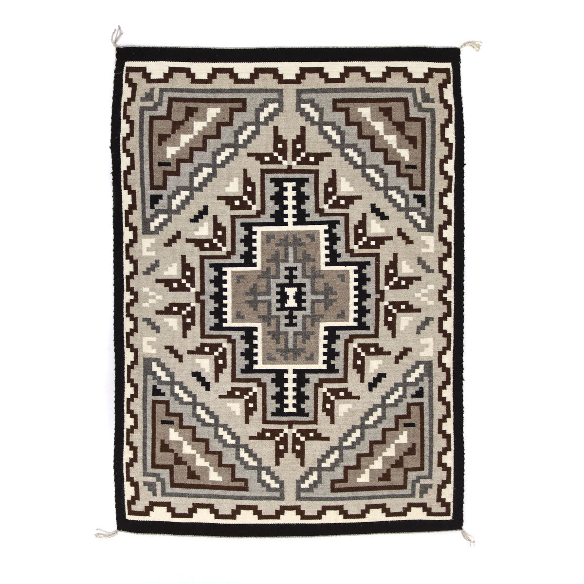 Mary H. Yazzie (d. 2020) - Navajo Contemporary Two Grey Hills Rug, 49" x 37" (T92308-1121-016)4