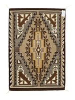 Mae Lewis - Navajo Contemporary Two Grey Hills Rug, 51.5" x 34" (T92308-1221-001)