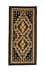 Large Navajo Two Grey Hills Runner c. 1950-60s, 100" x 48" (T92362A-0623-001)